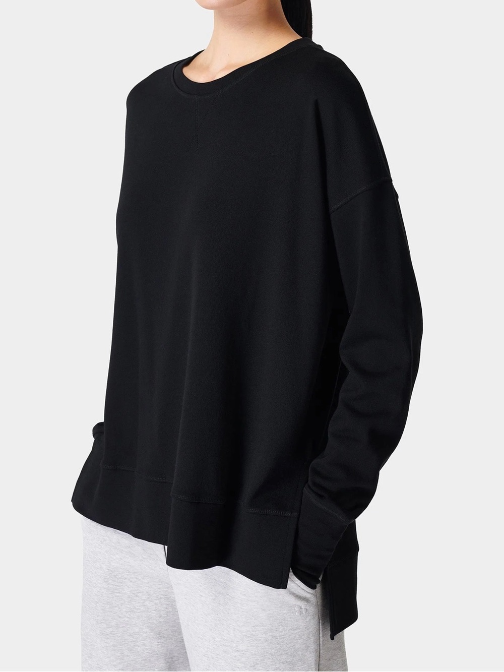 After Class Longline Sweatshirt - Black Size Small